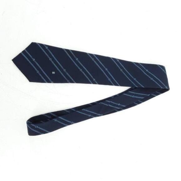 Celine Paris Navy and Light Blue Neck Tie - Picture 7 of 11